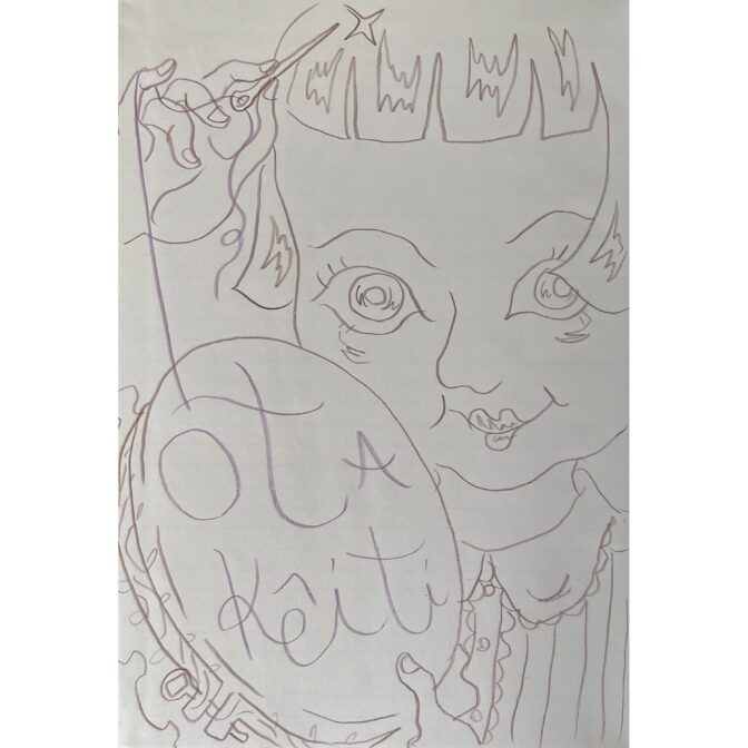 太田螢一 Keiichi Ohta ドローイング サイン drawing and signed