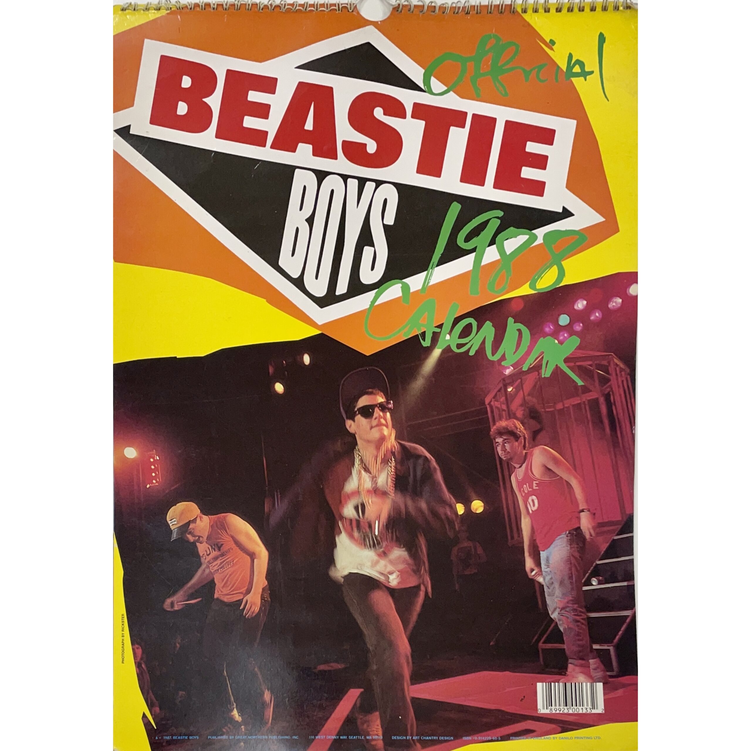 Beastie Boys 1988 calendar Official ビースティ・ボーイズ 1988年オフィシャル・カレンダー