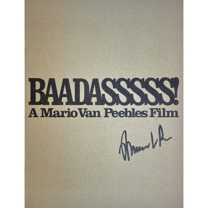BAADASSSSS! A Mario Van Peebles Films パンフレット　※テリー・ジョンスン特製ポスター付き