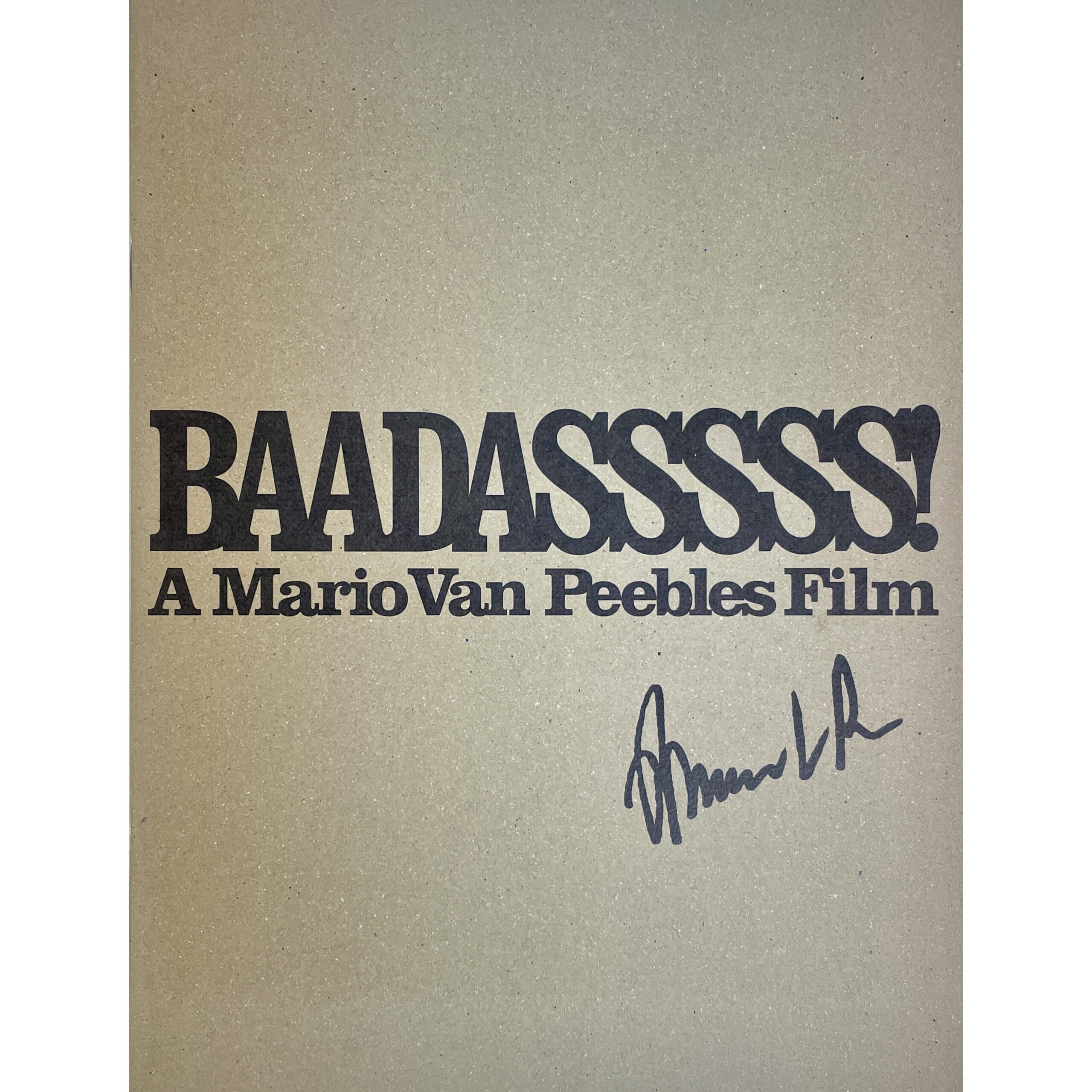 BAADASSSSS! A Mario Van Peebles Films パンフレット　※テリー・ジョンスン特製ポスター付き