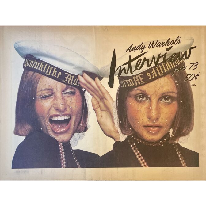 ANDY WARHOL'S INTERVIEW MAGAZINE JUNE 1973 Apollonia Kotero アポロニア・コテロ:cover Andy Warhol アンディ・ウォーホル/ Paul Morrissey ポール・モリセイ / Fred Hughes フレッド・ヒューズ:editors Glenn O'Brien グレン・オブライエン:art direction Peter Brantピーター・ブラント:publisher ソフトカバー/soft cover Fred Astaire,Gina Lollobrigida,etc.